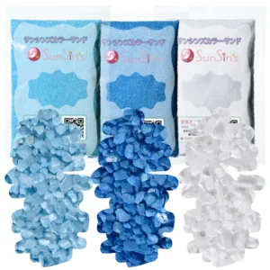 Ｎタイプカラーサンド　1mm程度粒　水色・群青・白　各150g、各300g