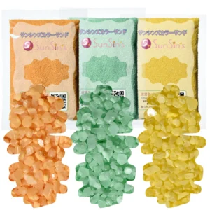 Ｎタイプカラーサンド　1mm程度粒　橙・黄緑・黄　各150g, 各300g